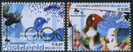 Greece 2004 Olympic Games 2v (from S/s), Mint NH, Nature - Sport - Birds - Olympic Games - Neufs