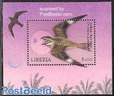 Liberia 2001 Antillian Night Hawk S/s, Mint NH, Nature - Birds - Insects - Sonstige & Ohne Zuordnung