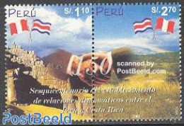 Peru 2002 Costa Rica Relations 2v [:], Mint NH, History - Flags - Sonstige & Ohne Zuordnung