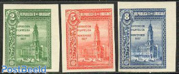 Uruguay 1927 Montevideo Stamp Expo 3v, Mint NH - Uruguay