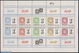 Uruguay 1965 Philatelic Day 10v In Block, Mint NH, Stamps On Stamps - Timbres Sur Timbres