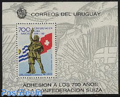 Uruguay 1991 Swiss Association S/s, Mint NH, History - Flags - Uruguay