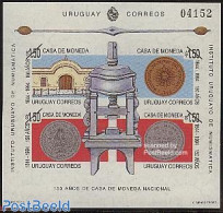 Uruguay 1994 Coins S/s Imperforated (no Postal Value), Mint NH, Various - Money On Stamps - Münzen