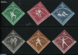 Venezuela 1962 National Games 6v, Mint NH, Sport - Athletics - Baseball - Cycling - Football - Gymnastics - Sport (oth.. - Leichtathletik