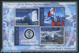 Peru 2009 Protect Glaciers & Polar Regions S/s, Mint NH, History - Science - Various - Flags - The Arctic & Antarctica.. - Geografía