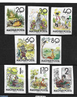 Hungary 1960 Fairy Tales 8v Imperforated, Mint NH, Art - Fairytales - Neufs