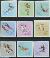 Hungary 1965 Universiade 9v Imperforated, Mint NH, Sport - Athletics - Basketball - Fencing - Gymnastics - Sport (othe.. - Unused Stamps