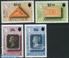 Anguilla 1990 London 90 4v, Mint NH, Philately - Stamps On Stamps - Briefmarken Auf Briefmarken