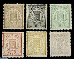 Netherlands 1869 Coat Of Arms 6v, Unused (hinged), History - Coat Of Arms - Unused Stamps