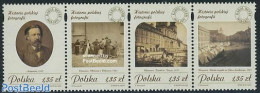 Poland 2008 History Of Photography 4v [:::], Mint NH, Nature - Various - Horses - Street Life - Art - Photography - Unused Stamps