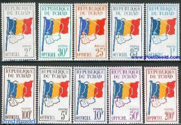 Chad 1966 On Service 10v, Mint NH, History - Various - Flags - Maps - Sonstige & Ohne Zuordnung