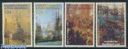 Grenada Grenadines 2001 Royal Navy On Paintings 4v, Mint NH, Transport - Ships And Boats - Art - Paintings - Barcos