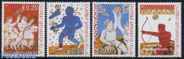 Greece 2004 Paralympics 4v, Mint NH, Health - Nature - Sport - Disabled Persons - Horses - Basketball - Shooting Sport.. - Ungebraucht