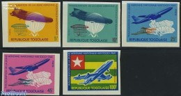 Togo 1964 Aviation 5v Imperforated, Mint NH, Transport - Aircraft & Aviation - Zeppelins - Airplanes