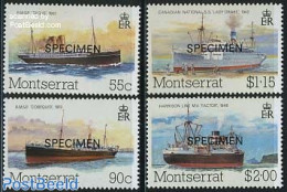 Montserrat 1984 Lloyds List 4v SPECIMEN, Mint NH, Transport - Ships And Boats - Bateaux