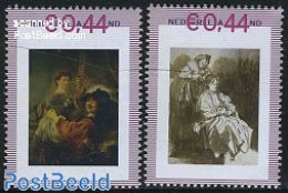 Netherlands - Personal Stamps TNT/PNL 2007 Rembrandt 2v, Mint NH, Art - Paintings - Rembrandt - Sonstige & Ohne Zuordnung