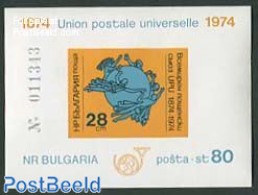 Bulgaria 1974 U.P.U. Centenary Imperforated S/s, Mint NH, U.P.U. - Neufs