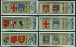 Yemen, Arab Republic 1968 Olympic Games, Arms 6v Imperforated, Mint NH, History - Sport - Coat Of Arms - Olympic Games - Sonstige & Ohne Zuordnung