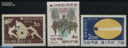 Korea, South 1962 May Revolution 3v, Mint NH - Corea Del Sur