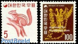 Korea, South 1974 Definitives 2v, Mint NH, Nature - Animals (others & Mixed) - Korea (Süd-)