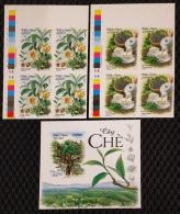 Viet Nam Vietnam MNH Imperf Stamps In Blocks 4 & A Souvenir Sheet 2024 : TEA PLANT / Flora / Flower / Fruit (Ms1190) - Vietnam