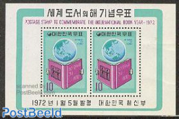 Korea, South 1972 International Year Of The Book S/s, Mint NH, Art - Books - Corée Du Sud