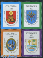 Colombia 1996 City Arms 4v [+] (Mompox With AEREO), Mint NH, History - Coat Of Arms - Colombie