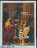 Niue 1989 Christmas, Rembrandt S/s, Mint NH, Religion - Christmas - Art - Paintings - Rembrandt - Weihnachten