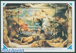 Uganda 1990 Christmas S/s, Mint NH, Religion - Christmas - Art - Paintings - Rubens - Navidad