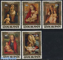 Cook Islands 1984 Christmas 5v, Mint NH, Religion - Christmas - Art - Paintings - Navidad