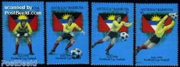 Antigua & Barbuda 1989 World Cup Football 4v, Mint NH, Sport - Football - Antigua Y Barbuda (1981-...)