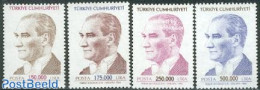 Türkiye 1998 Definitives, Ataturk 4v, Mint NH, History - Politicians - Sonstige & Ohne Zuordnung