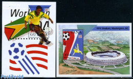 Guyana 1994 World Cup Football 2 S/s, Mint NH, Sport - Football - Guiana (1966-...)