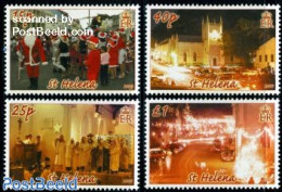 Saint Helena 2009 Christmas 4v, Mint NH, Religion - Transport - Various - Christmas - Churches, Temples, Mosques, Syna.. - Navidad