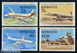 Barbados 1989 Civil Aviation 4v, Mint NH, Transport - Aircraft & Aviation - Avions