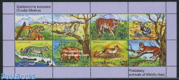 Tajikistan 2005 Predatory Animals 8v M/s, Mint NH, Nature - Animals (others & Mixed) - Cat Family - Tayikistán