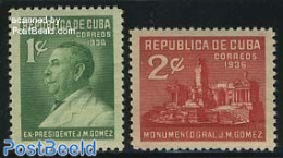 Cuba 1936 J.M. Gomez 2v, Mint NH, History - Politicians - Neufs