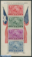 Liberia 1947 CIPEX, Liberia Centenary S/s, Mint NH, Stamps On Stamps - Stamps On Stamps