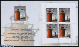 Latvia 2008 Lighthouses Booklet, Mint NH, Various - Stamp Booklets - Lighthouses & Safety At Sea - Maps - Unclassified