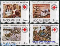 Mozambique 1983 Red Cross 4v, Mint NH, Health - Transport - Red Cross - Automobiles - Red Cross