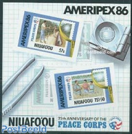 Niuafo'ou 1986 Ameripex S/s, Mint NH, Philately - Stamps On Stamps - Postzegels Op Postzegels