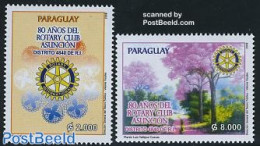 Paraguay 2008 Rotary Club Asuncion 2v, Mint NH, Nature - Various - Trees & Forests - Rotary - Rotary, Lions Club