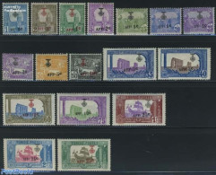 Tunisia 1923 Overprints 17v, Unused (hinged), History - Transport - Decorations - Ships And Boats - Militares
