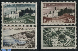 Tunisia 1953 Definitives 4v (with RF), Unused (hinged), Art - Castles & Fortifications - Schlösser U. Burgen
