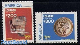 Ecuador 1990 UPAEP, Archaeology 2v, Mint NH, History - Archaeology - U.P.A.E. - Arqueología