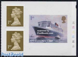 Great Britain 2004 Queen Mary II, Booklet Pane, Mint NH, Transport - Ships And Boats - Neufs