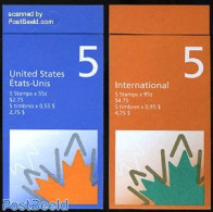 Canada 1998 Definitives, Ahorn 2 Booklets, Mint NH, Nature - Trees & Forests - Stamp Booklets - Nuovi