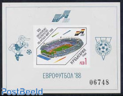 Bulgaria 1988 European Football Games Germany Imperforated S/s, Mint NH, History - Sport - Europa Hang-on Issues - Foo.. - Unused Stamps