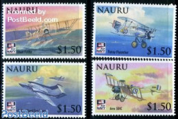 Nauru 2009 Fly Navy 4v, Mint NH, Transport - Aircraft & Aviation - Ships And Boats - Airplanes