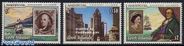 Cook Islands 1986 Ameripex 3v, Mint NH, Transport - Stamps On Stamps - Ships And Boats - Postzegels Op Postzegels